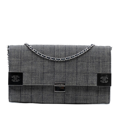 Chanel CC Choco Bar Denim Chain Flap
