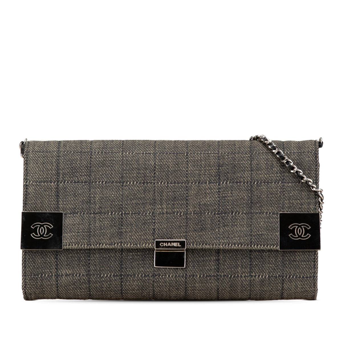 Chanel CC Choco Bar Denim Chain Flap