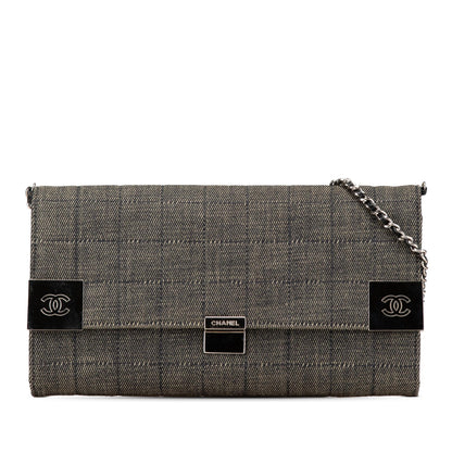 Chanel CC Choco Bar Denim Chain Flap