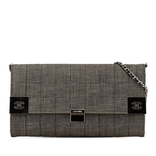 Chanel CC Choco Bar Denim Chain Flap
