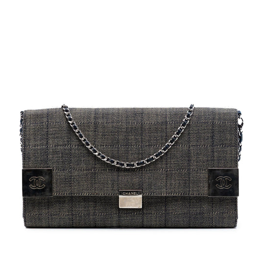 Chanel CC Choco Bar Denim Chain Flap