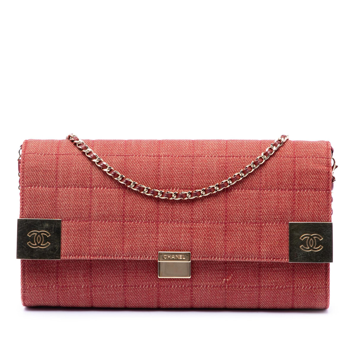 Chanel CC Choco Bar Denim Chain Flap