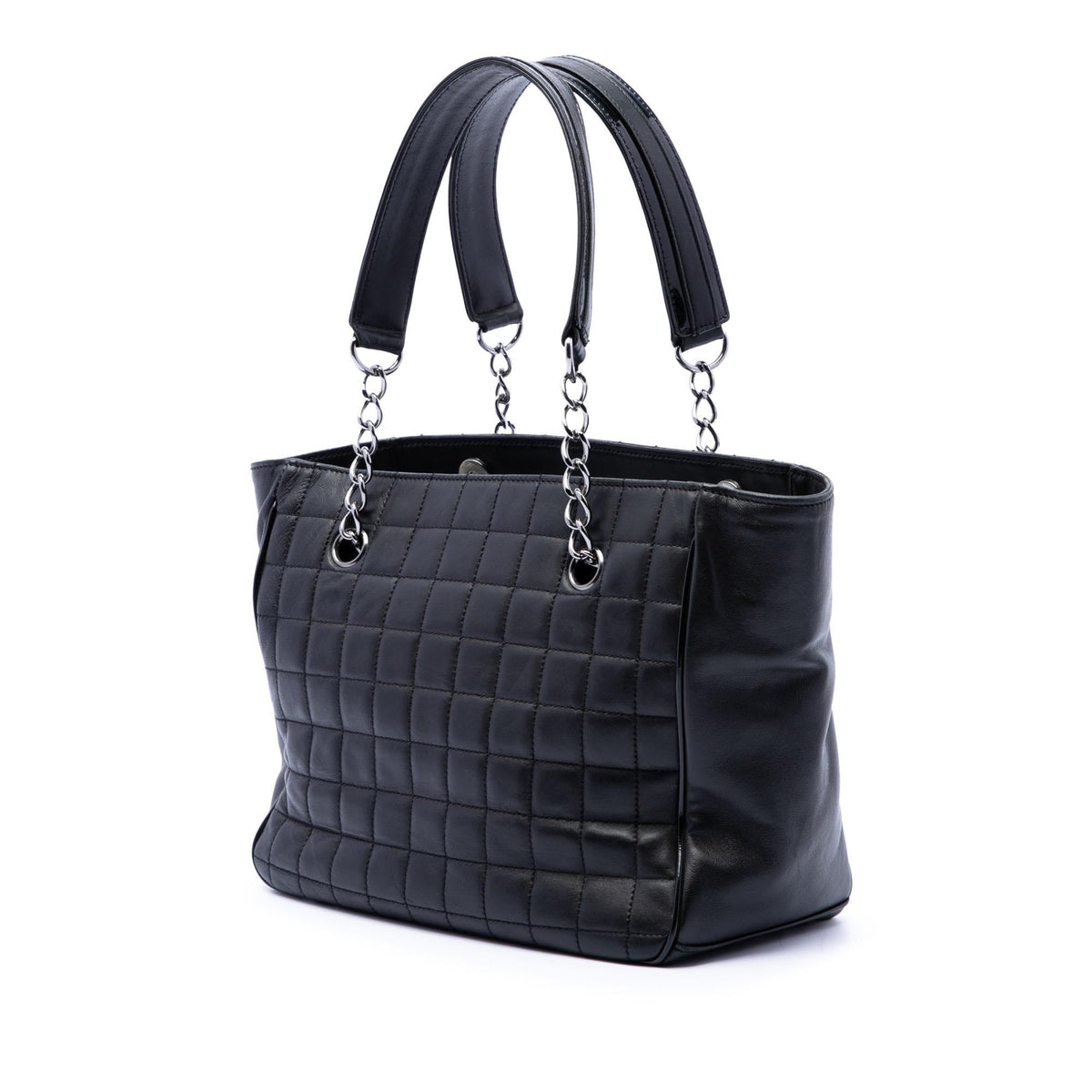Chanel CC Choco Bar Lambskin Camellia No 5 Tote