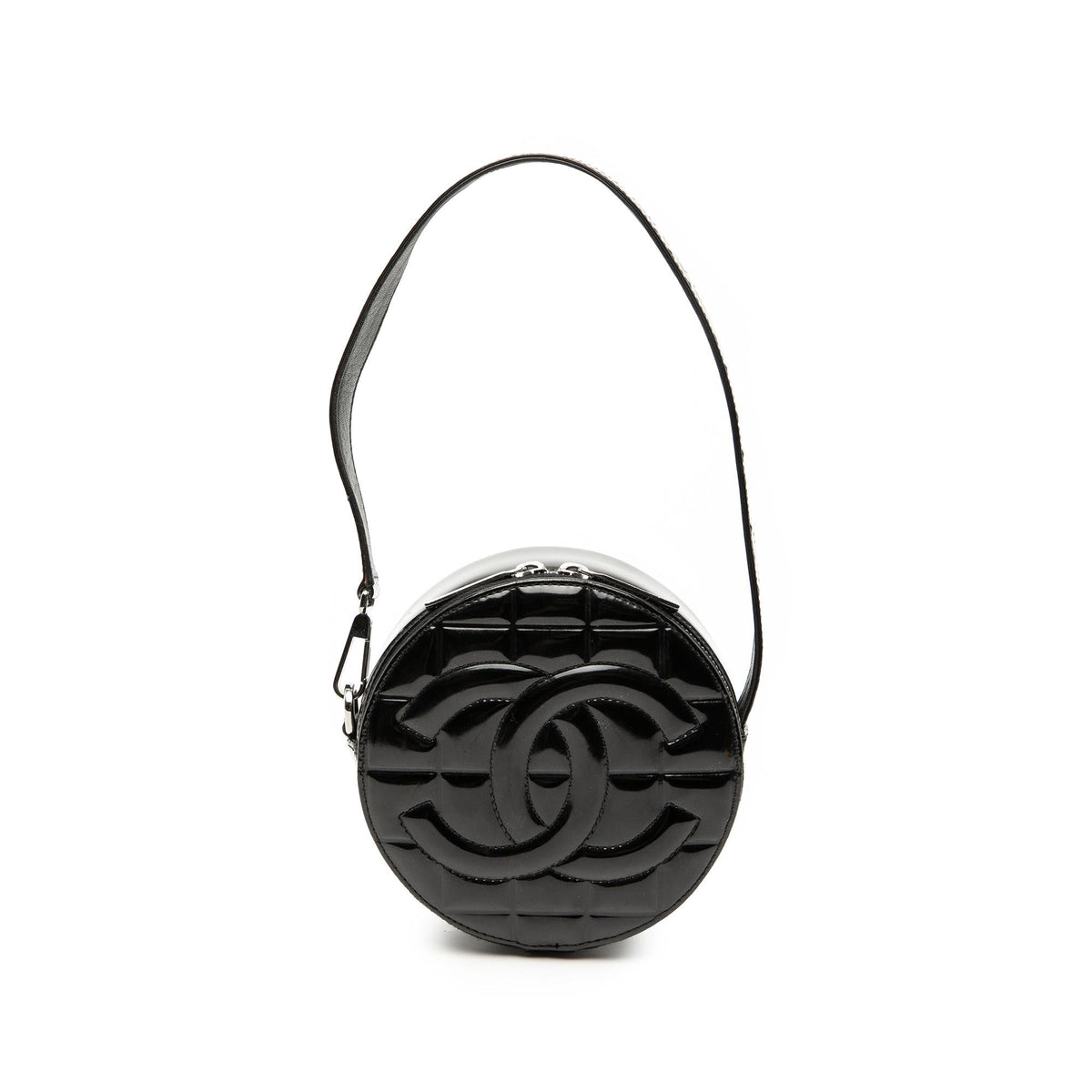 Chanel CC Choco Bar Patent Round Shoulder Bag