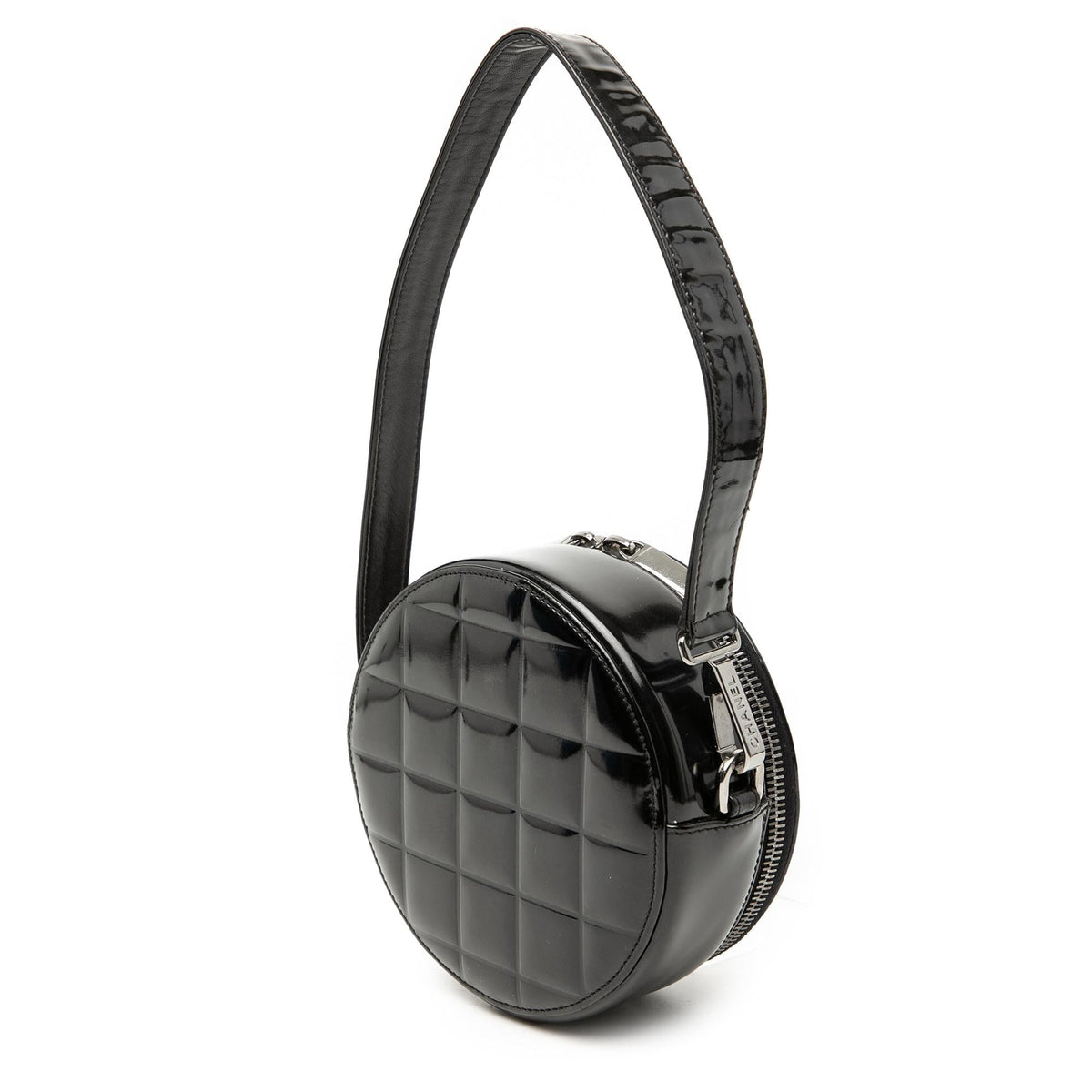 Chanel CC Choco Bar Patent Round Shoulder Bag