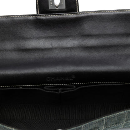 Chanel CC Chocolate Bar Denim East West Flap