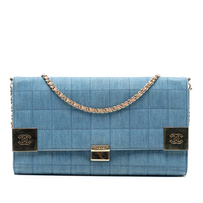 Chanel CC Chocolate Bar Denim Flap