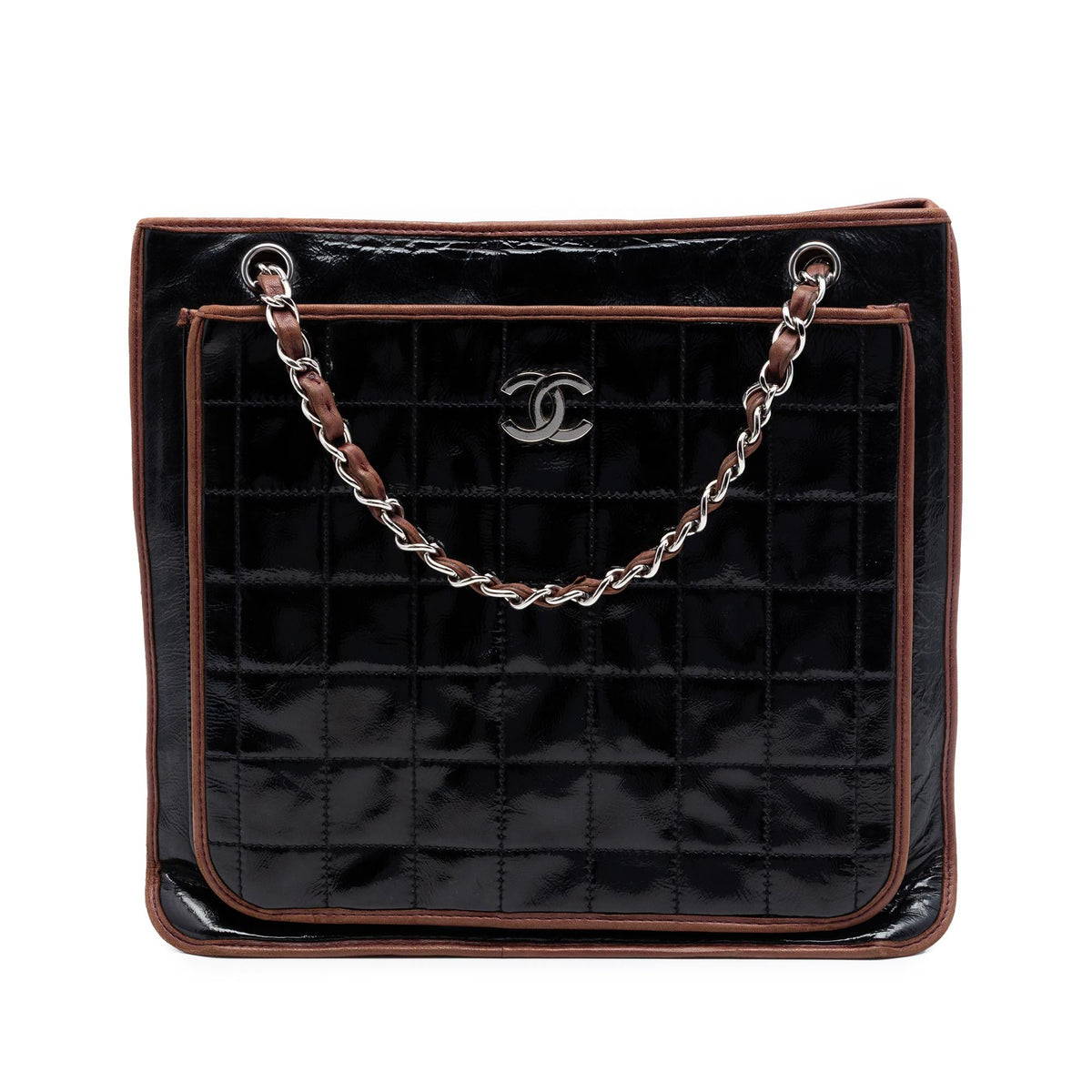 Chanel CC Chocolate Bar Patent Tote