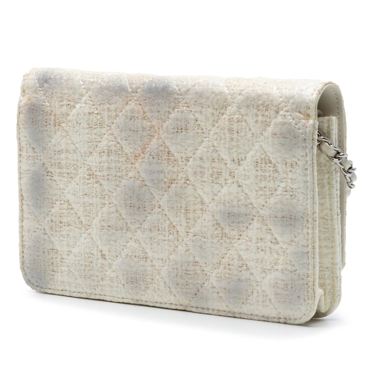 Chanel CC Coated Tweed Wallet On Chain