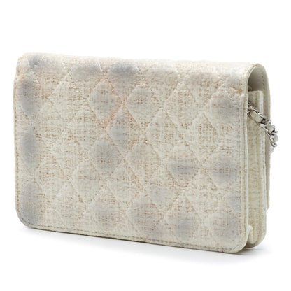 Chanel CC Coated Tweed Wallet On Chain