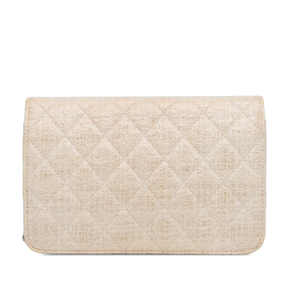 Chanel CC Coated Tweed Wallet On Chain