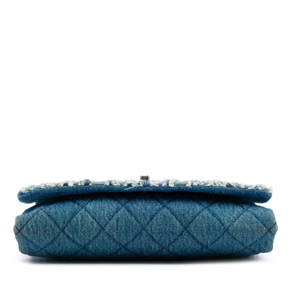 Chanel CC Denim Fringe Single Flap