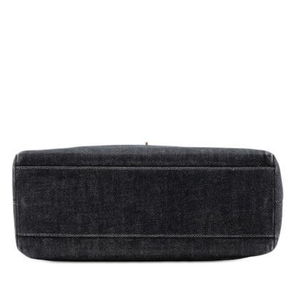 Chanel CC Denim Kelly Top Handle Bag