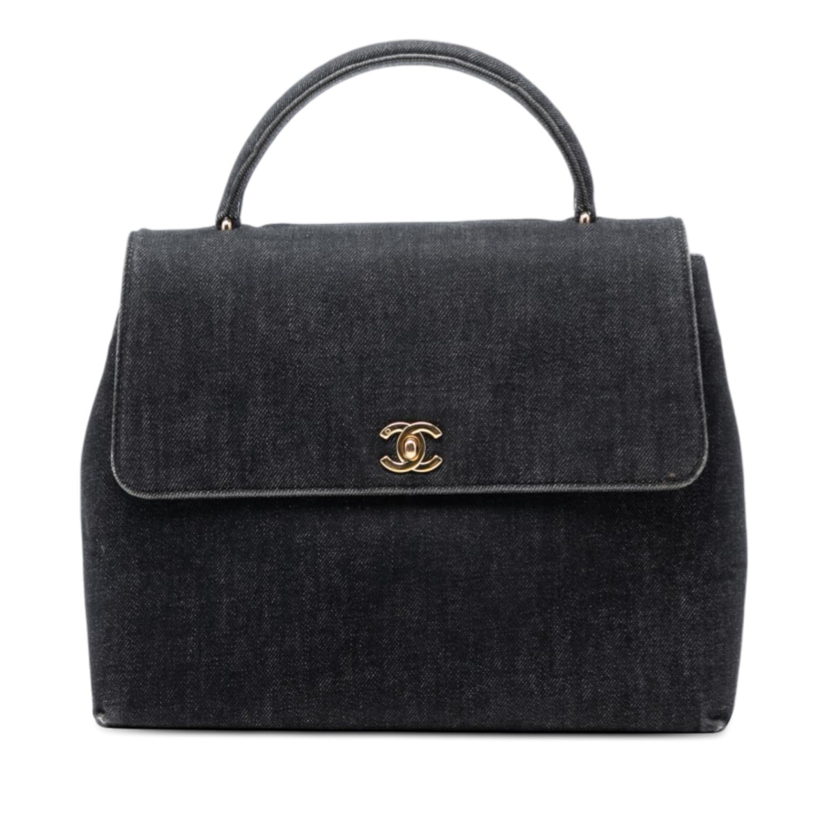 Chanel CC Denim Kelly Top Handle Bag