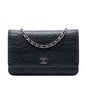 Chanel CC Embossed Lambskin Camellia Wallet On Chain