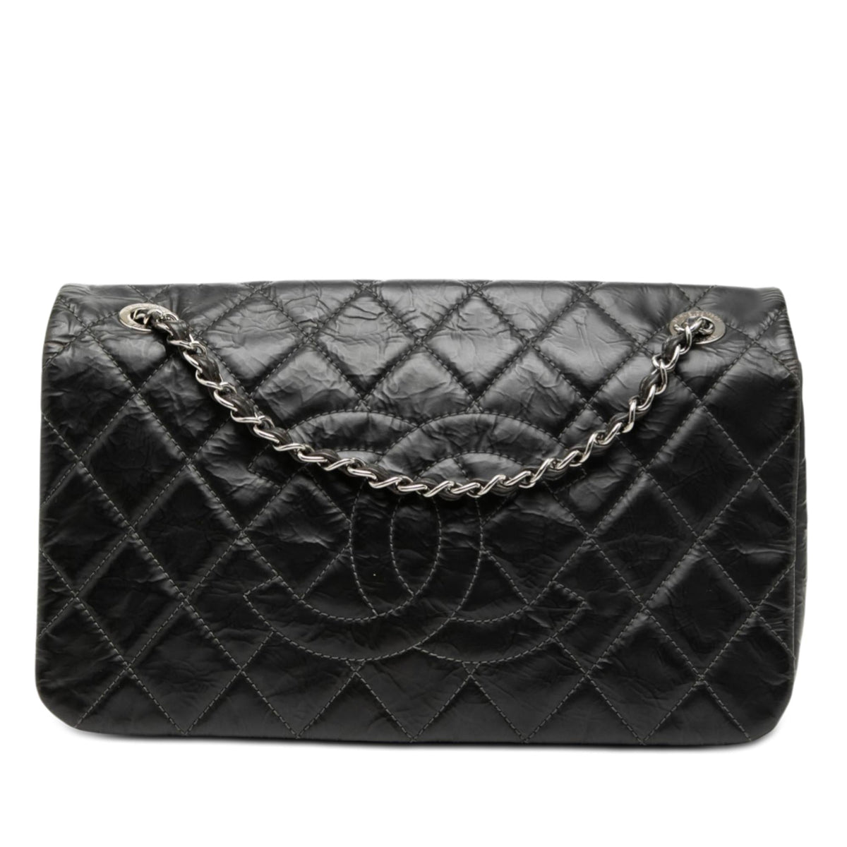 Chanel CC Glazed Quilted Calfskin Single Flap