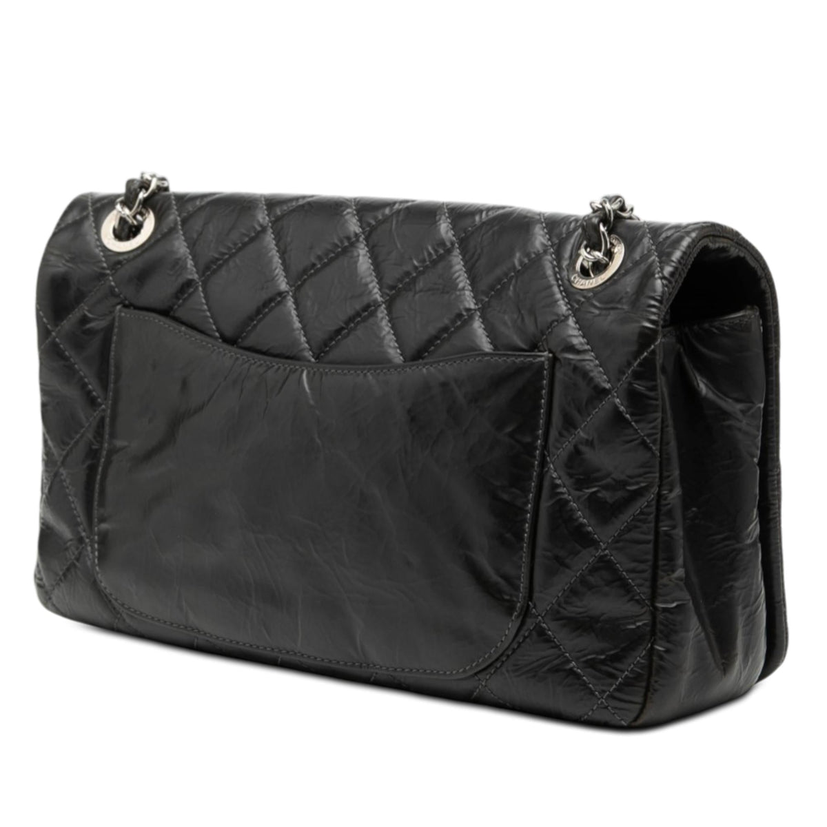 Chanel CC Glazed Quilted Calfskin Single Flap