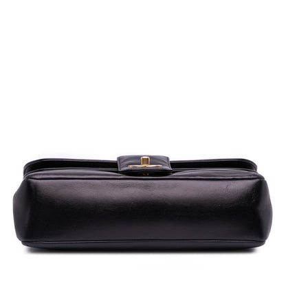 Chanel CC Horizontal Quilted Lambskin Double Flap
