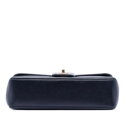 Chanel CC Horizontal Quilted Lambskin Double Flap