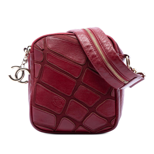 Chanel CC Jersey and Lambskin Scale Camera Bag