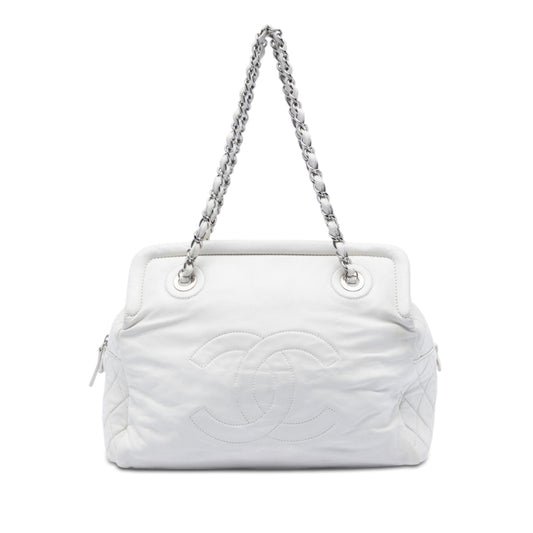 Chanel CC Lambskin Frame Tote