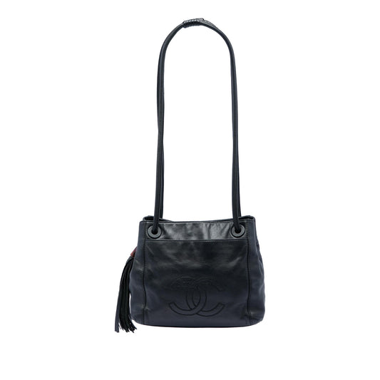 Chanel CC Lambskin Tassel Shoulder Bag