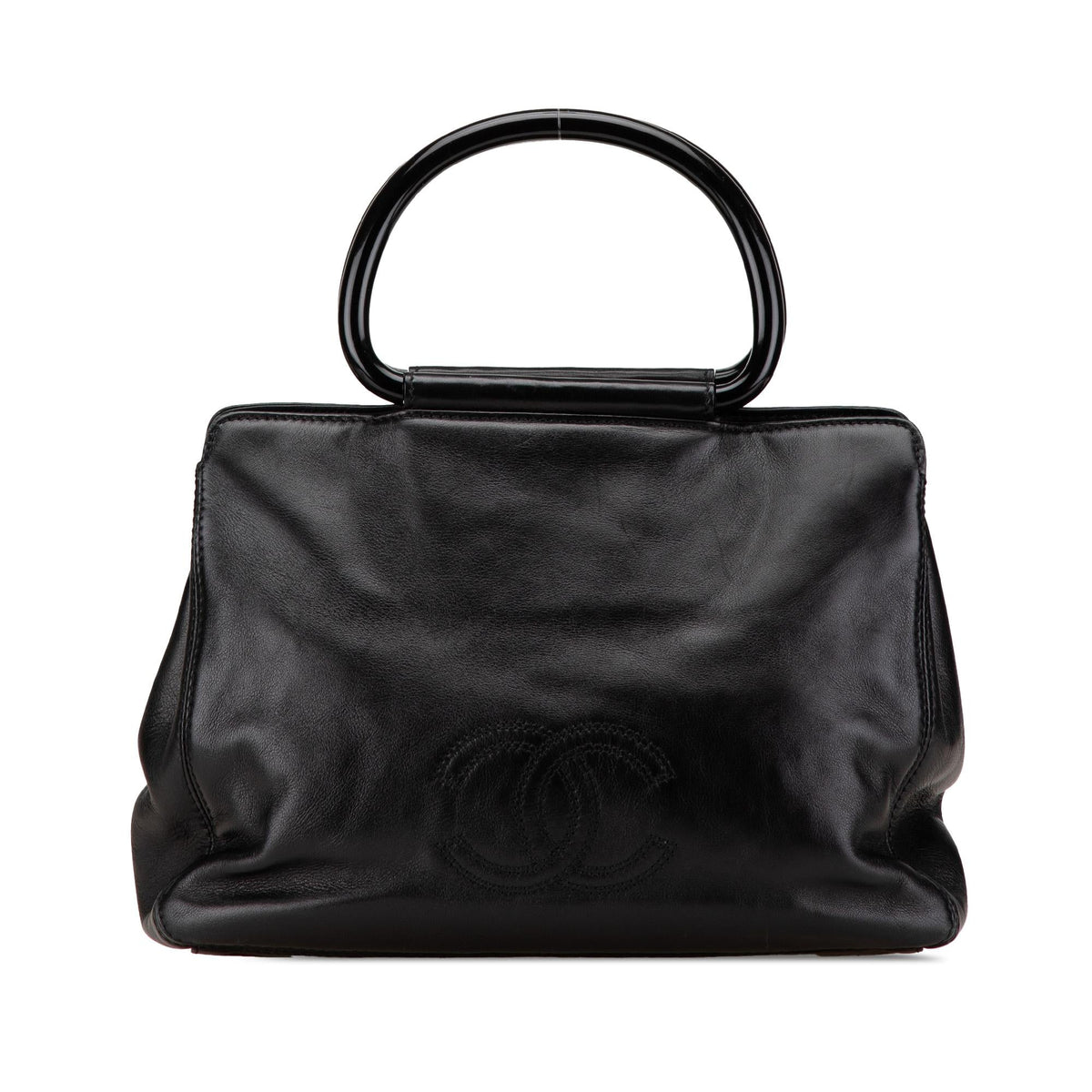 Chanel CC Lambskin Tortoise Handle Tote