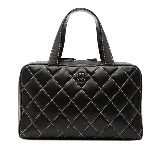 Chanel CC Lambskin Wild Stitch Handbag