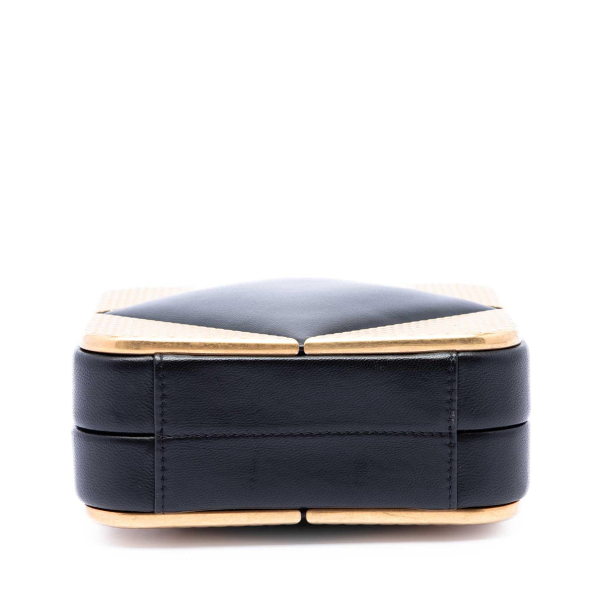 Chanel CC Lambskin and Metal Square Clutch with Chain
