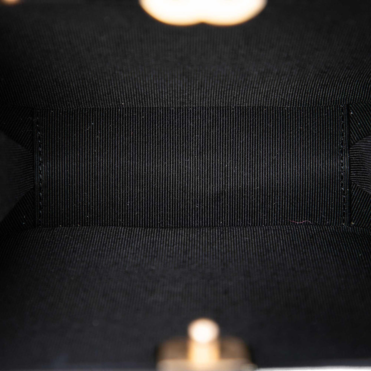 Chanel CC Lambskin and Metal Square Clutch with Chain