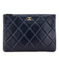 Chanel CC Large Quilted Lambskin O Case Clutch