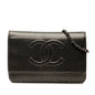 Chanel CC Metallic Caviar Wallet on Chain
