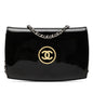 Chanel CC Patent Compact Wallet On Chain
