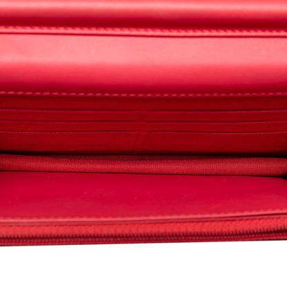 Chanel CC Patent Diamond Quilted Wallet On Chain
