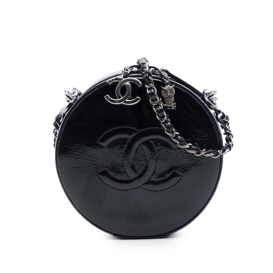 Chanel CC Patent Round as Earth Bag