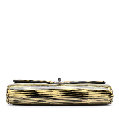 Chanel CC Patent Striped Flap Clutch with Chain