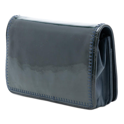 Chanel CC Patent Whipstitch Wallet On Chain
