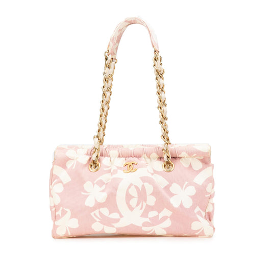 Chanel CC Printed Canvas Clover Shoulder Bag