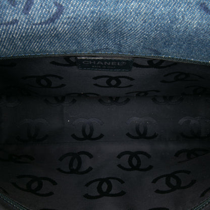 Chanel CC Printed Denim Single Flap