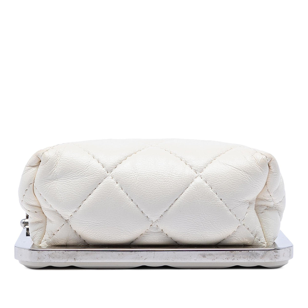 Chanel CC Quilted Acrylic and Lambskin Evening Clutch With Chain