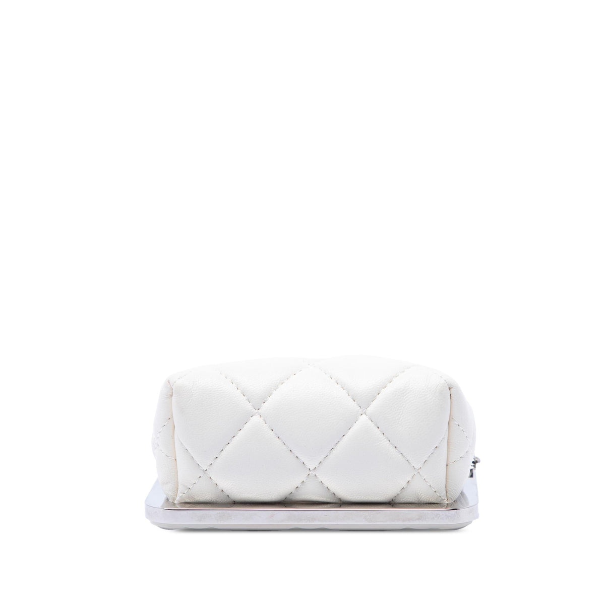 Chanel CC Quilted Acrylic and Lambskin Evening Clutch With Chain