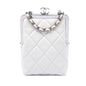 Chanel CC Quilted Acrylic and Lambskin Evening Clutch With Chain