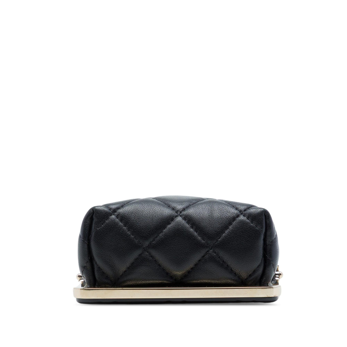 Chanel CC Quilted Acrylic and Lambskin Evening Clutch With Chain