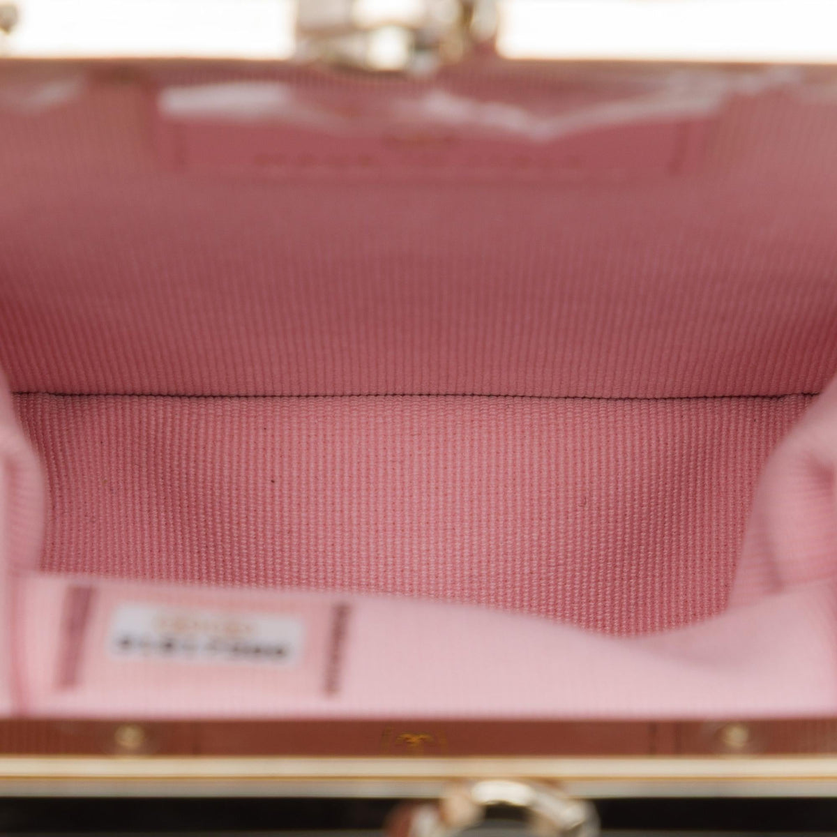 Chanel CC Quilted Acrylic and Lambskin Evening Clutch With Chain