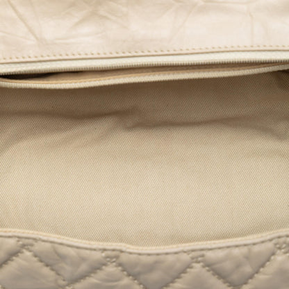 Chanel CC Quilted Aged Calfskin Flap