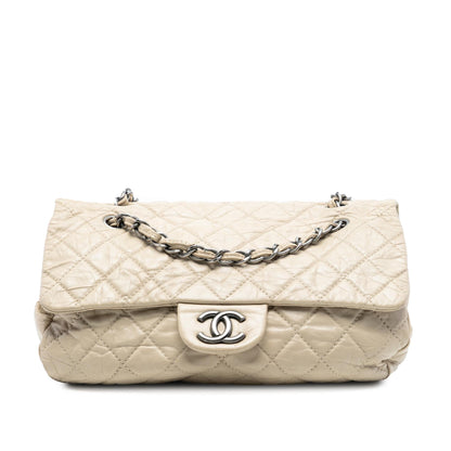 Chanel CC Quilted Aged Calfskin Flap