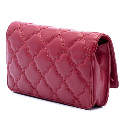 Chanel CC Quilted Calfskin Double Stitch Hamptons Wallet on Chain