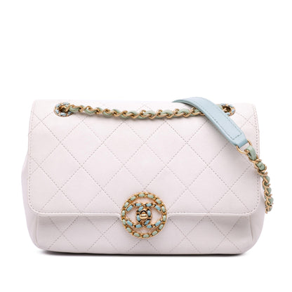 Chanel CC Quilted Calfskin Single Flap