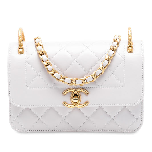 Chanel CC Quilted Calfskin Single Flap