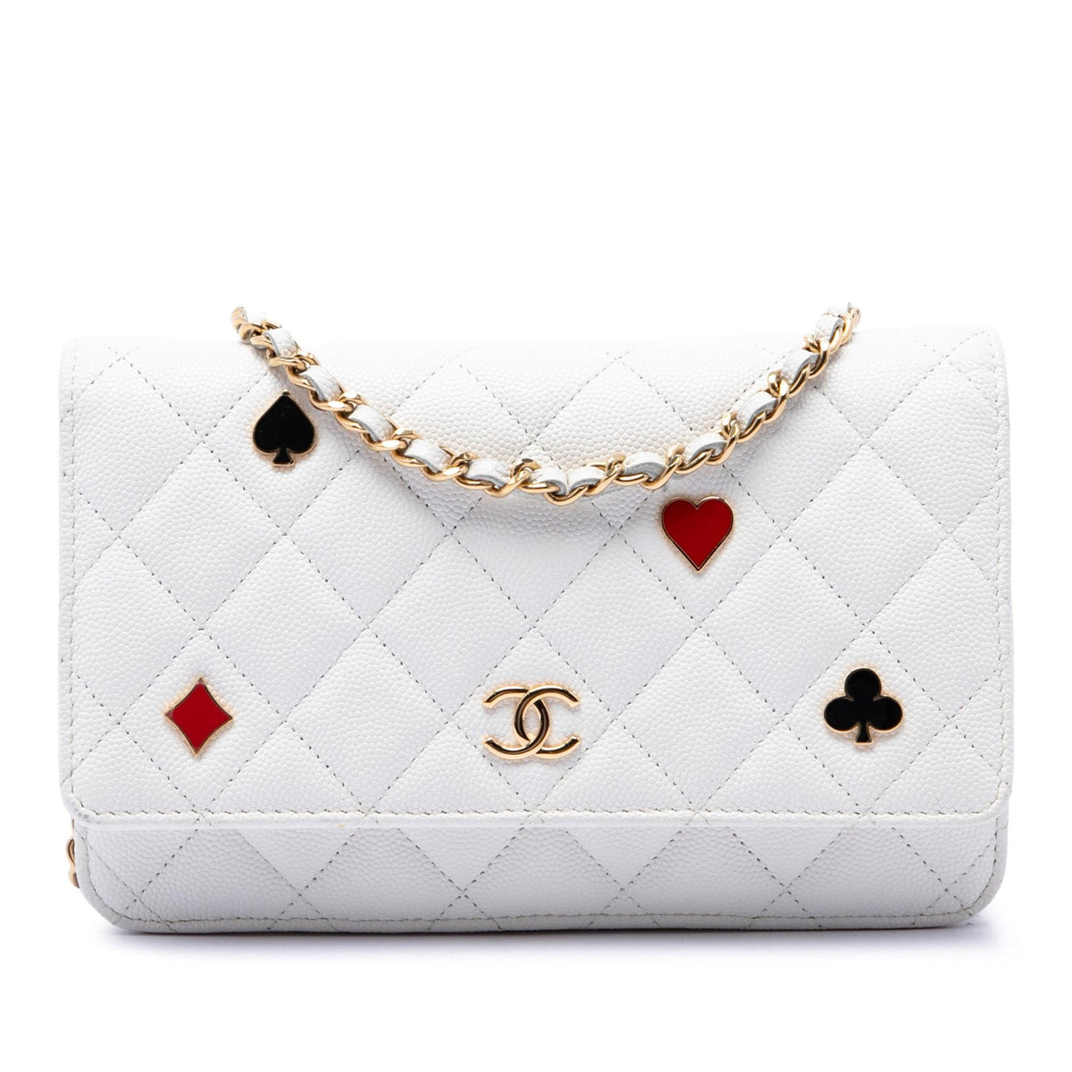 Chanel CC Quilted Caviar Coco Casino Wallet on Chain